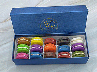 15 Piece Macarons in Luxury Box – William Dean Chocolates 15 Piece Macarons in Luxury Box – William Dean Chocolates